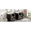 Meuble-lavabo moderne en bois massif avec lavabo simple et rangement multifonctionnel Veridian-118499616