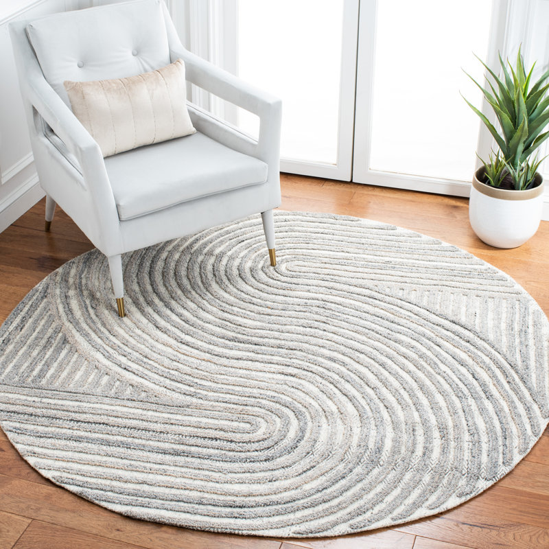 Tapis touffeté à la main Baylay, Rond 6 pi