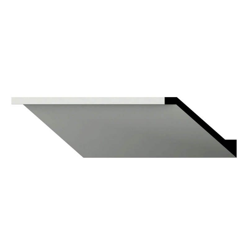 Endurathane Brandy Crown Moulding, 4"H x 4 3/4"P x 6 1/8"F x 94 1/2"L, Factory Primed