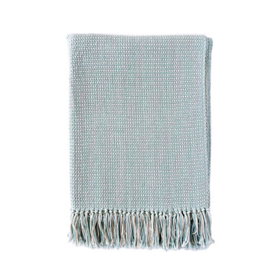 Villa Houndstooth Cotton Quilted Throw Blanket