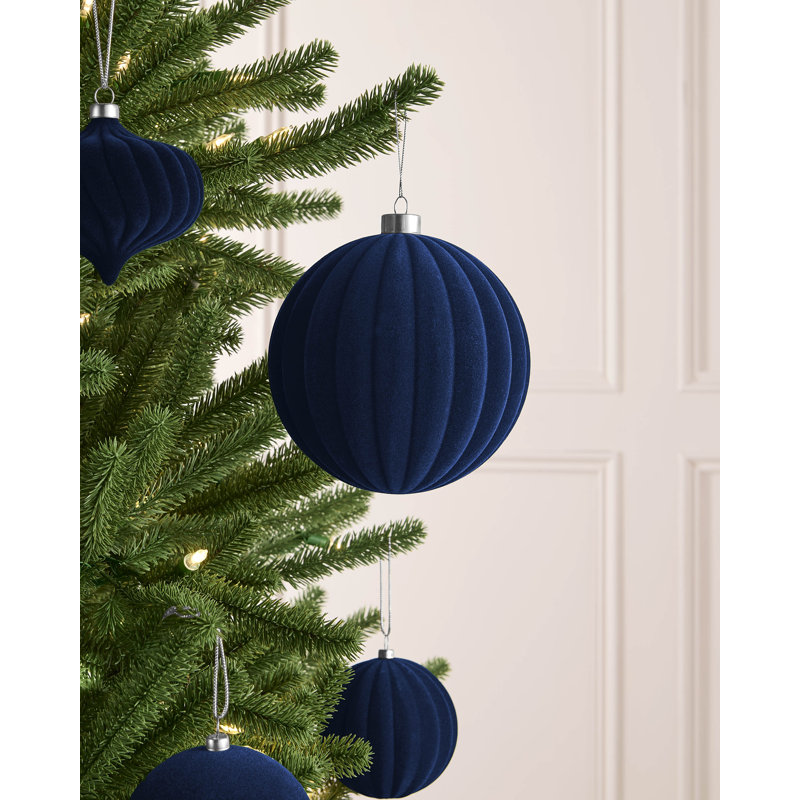 17.5cm Polystyrene Bauble, 17.5 cm H x 15 cm W x 15 cm D, Navy