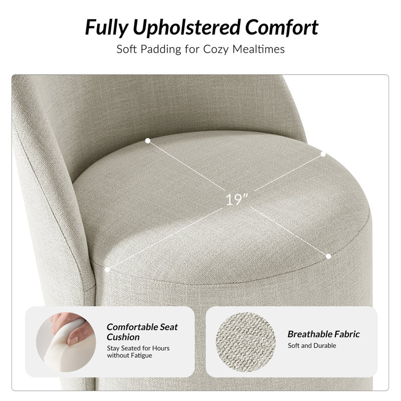 Chaise pivotante Clester, Beige