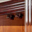 Armoire de rangement autoportante de 70,86 po (180 cm) de hauteur, armoire à vin 5 niveaux avec portes en verre trempé, dossier en miroir, tablettes réglables pour la cuisine du salon, vitrine moderne en bois