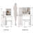29.2" Small Space Left Bedside Cabinet Vanity Table + Cushioned Stool-1392144441