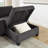 Modern L-Shaped Sleeper Sectional with Storage Ottoman | Chenille Fabric Sofa Bed with USB Charging for Small Spaces-114217396