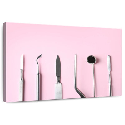 Dental Tools On Pink