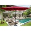 Parasol d'extérieur imperméable 6 x 9 pi avec manivelle et bouton poussoir inclinable-1491699522