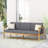 Outdoor solid wood sofa