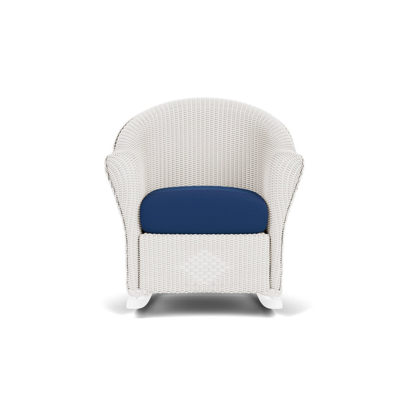 Reflections Outdoor Rocker Chair, Flagship Lapis Sunbrella®, White