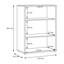 Chadwic Modern minimalistic cabinet unit with 2 doors and 2 internal shelves, engineered wood, warm oak decor, 74.5 cm W x 99.1 cm H x 41.5 cm D-124889450