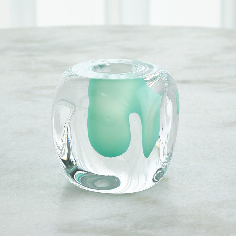 Handmade Glass Table Vase, Green
