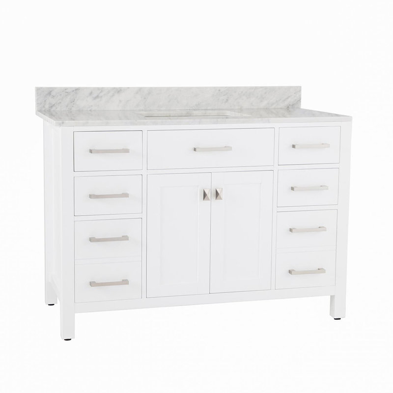 Meuble-lavabo Mason Hill, Blanc, Blanc