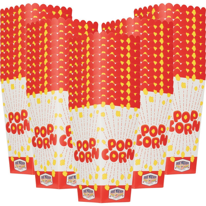 Boîtes de maïs soufflé en papier 46 oz pour soirée cinéma et fête Great Northern Popcorn
