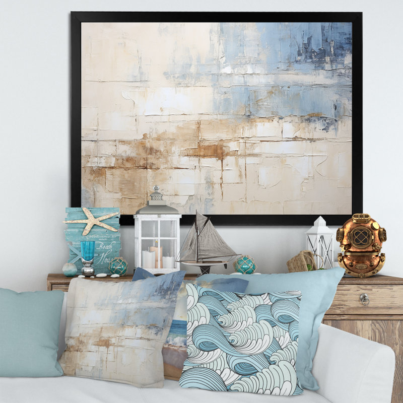 Plourde - Coastal Minimalisme, reproduction d'art sur toile encadrée, H 30 po x l 40 po x P 1,5 po, Cadre simple noir