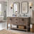 Floyd 60'' Free Standing Double Bathroom Vanity with Engineered Stone Top-999023288