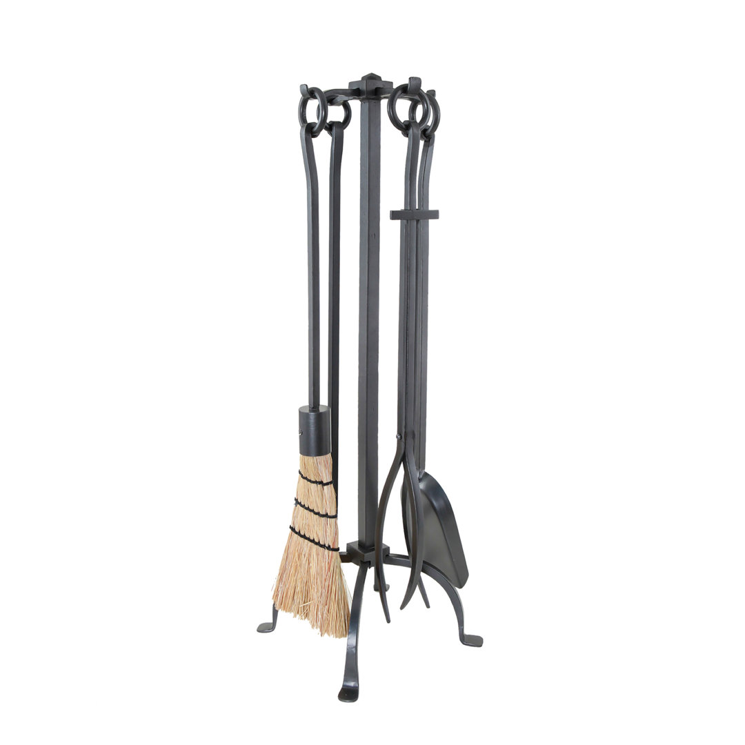 Advait Iron Fireplace Tool Set Fleur De Lis Living