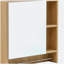 Armoire de salle de bain murale avec miroir, armoire à pharmacie, armoire de rangement au-dessus de la toilette avec tablettes et porte-serviettes-58323922