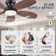 42 Inch Modern Low Profile Ceiling Fans With Lights And Remote/App