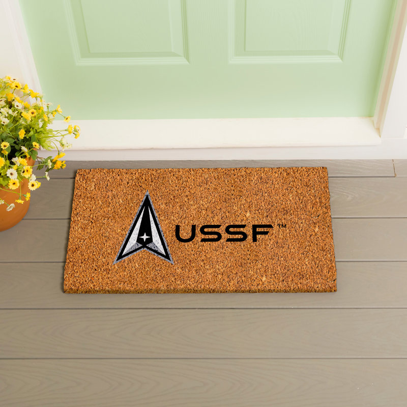 Tapis en fibre de coco, 16 po x 28 po, US Space Force