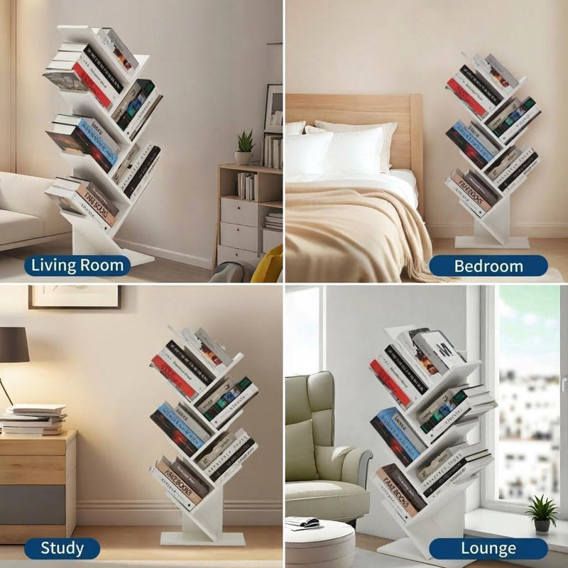 104cm H x 21.2cm W Geometric Bookcase