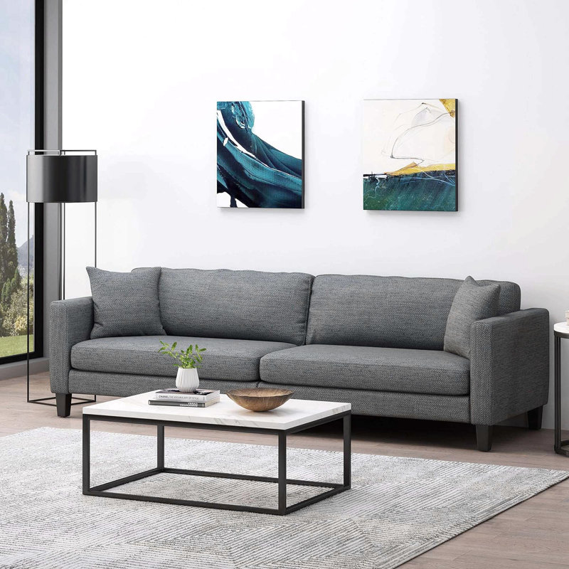 Upholstered 101'' Sofa, Charcoal