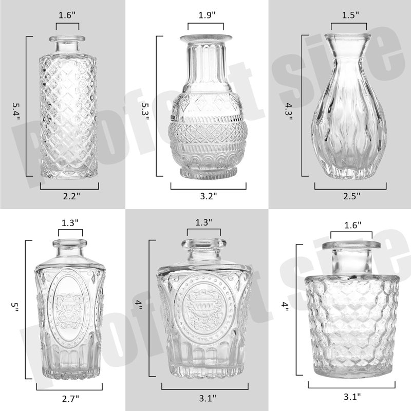 Vase de table en verre Ascano