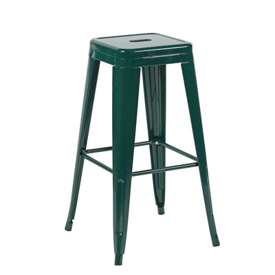 Tabourets de bar en métal de 30 pouces à hauteur de comptoir sans dossier de 2, assemblage et conception amovible, espace, pour îlot de cuisine, bar, salle à manger, rouille, structure fiable, nettoyage facile, déformation
