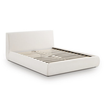 Hawkes Cream Upcycled Linen Queen Bed