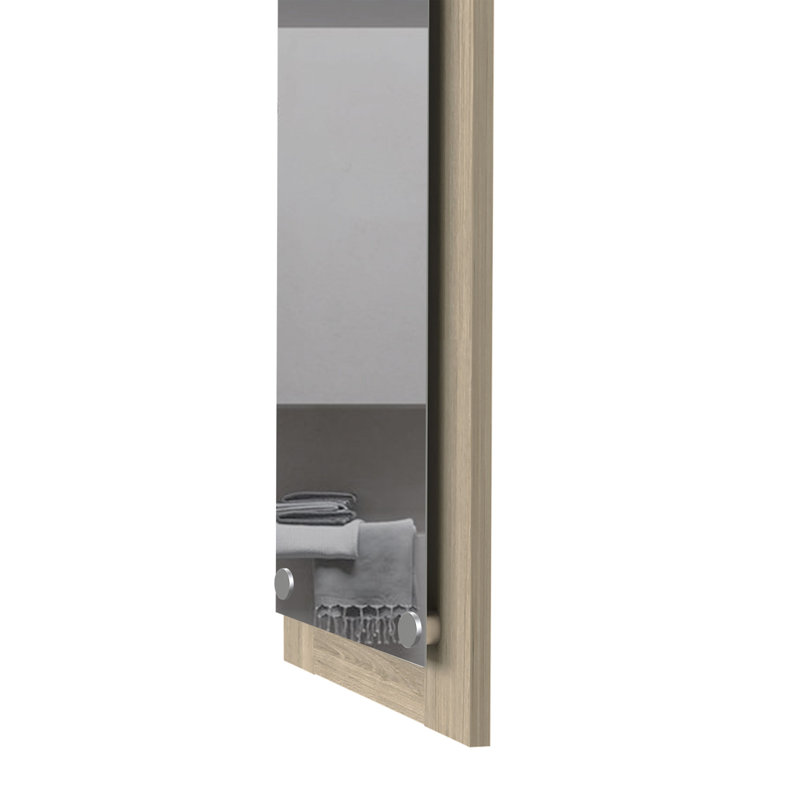 Miroir de salle de bain Siena, cadre, miroir, pin clair