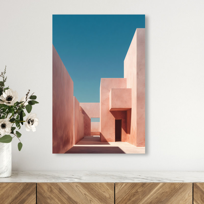 Structured Pink II Print by Oliver Gal, 15"H x 10"W, Gallery Wrapped