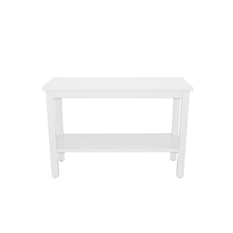 Console en bois massif 44 po Haralan, Blanc