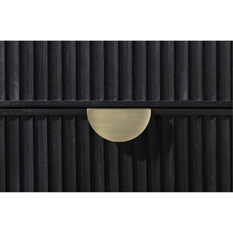 Commode noire à 8 tiroirs
