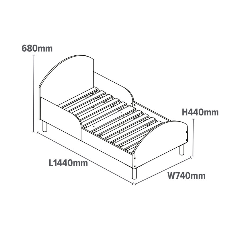 Kids White Toddler Bed – Make Some Waves