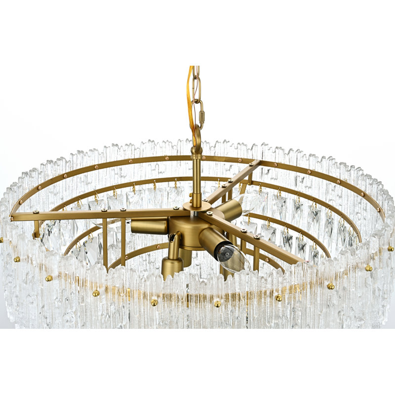 Lustre 6 lumières Hilma, Or satiné