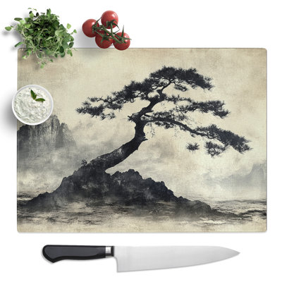 Japanese Tree Vol.2  Glass Chopping Board
