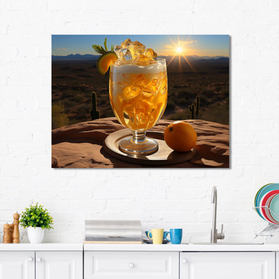 Pisco Punch Panorama Cocktail III - Art mural cocktails