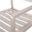 Chaise de salle à manger d'extérieur moderne en aluminium, argent (ensemble de 2)