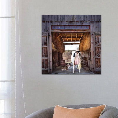 Barn Friends by Karen Burke - Wrapped Canvas Print