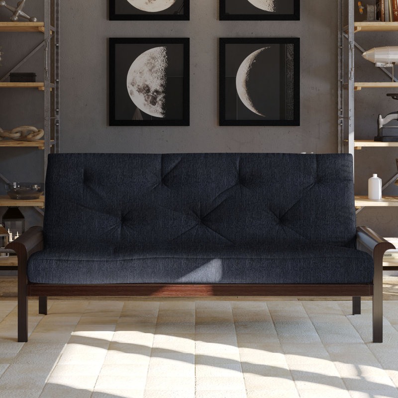 Maeder Cotton Futon Mattress, Twin, Cancun Sapphire