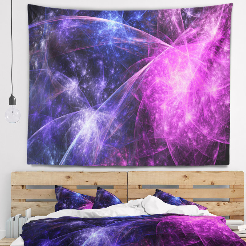 Tapisserie abstrait de couleur abstraite fireworks, H 68 po x l 80 po