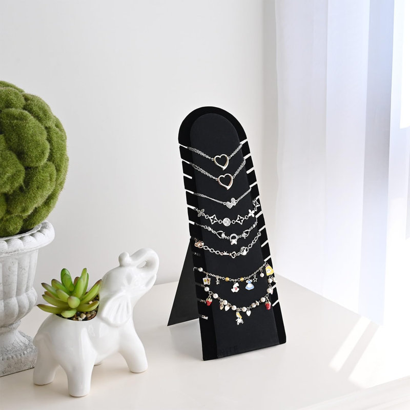 Ensemble de 2 présentoirs à chaîne et collier avec 12 fentes