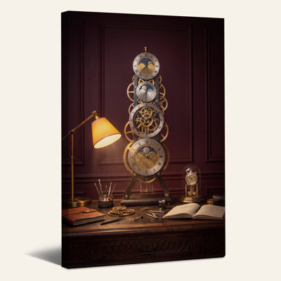 Horloge astronomique en laiton Steampunk