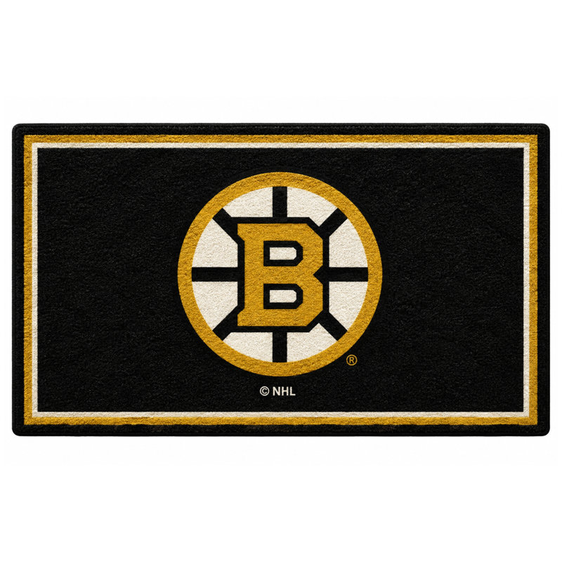 Tapis Boston Bruins Spirit, Rectangle 7 pi 8 po x 10 pi 9 po