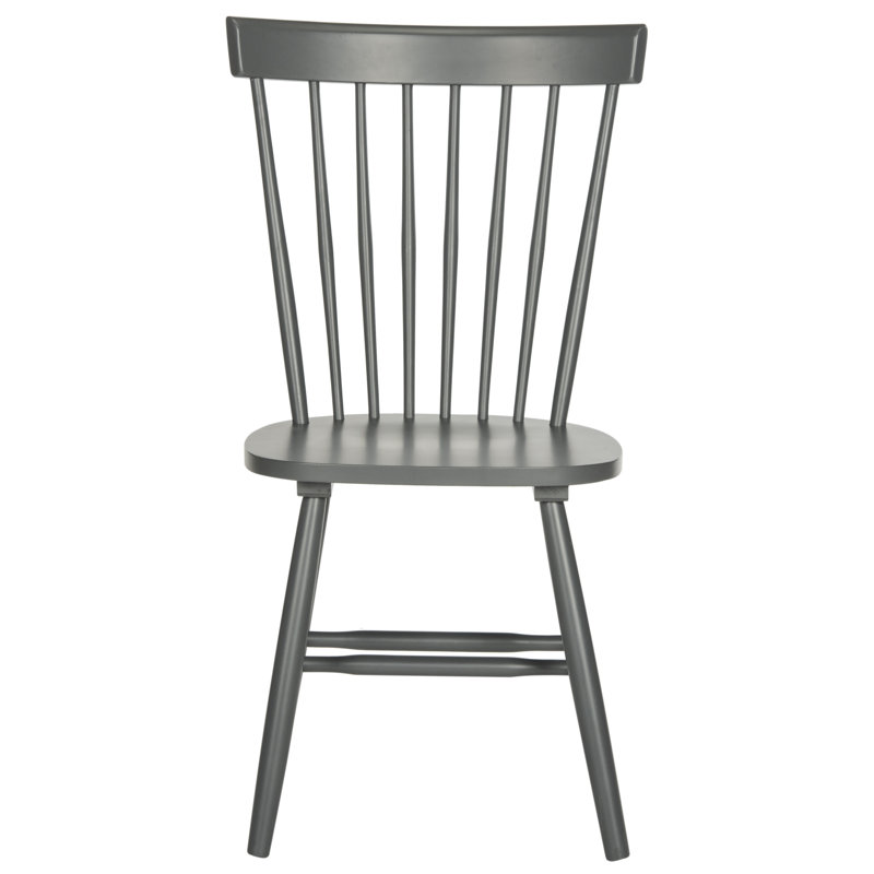 Paulo Solid Wood Slat Dining Chair, Grey
