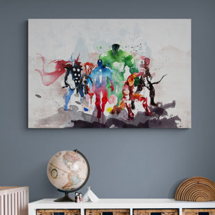 Super Heroes - Wrapped Canvas Painting
