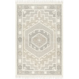 Saber Oriental Flatweave Wool Area Rug in Cream/Denim/Light Sage
