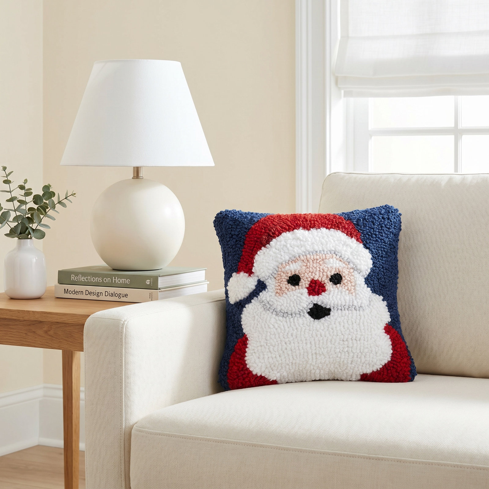 8" x 8" Santa Throw Pillow