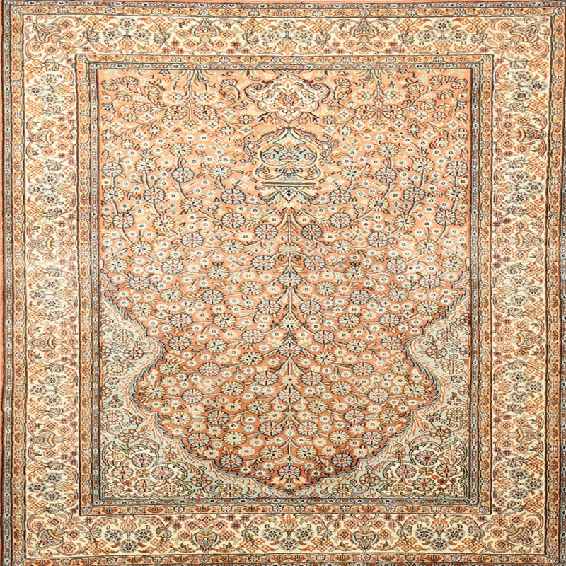Floral Indoor Rug, Square 6'