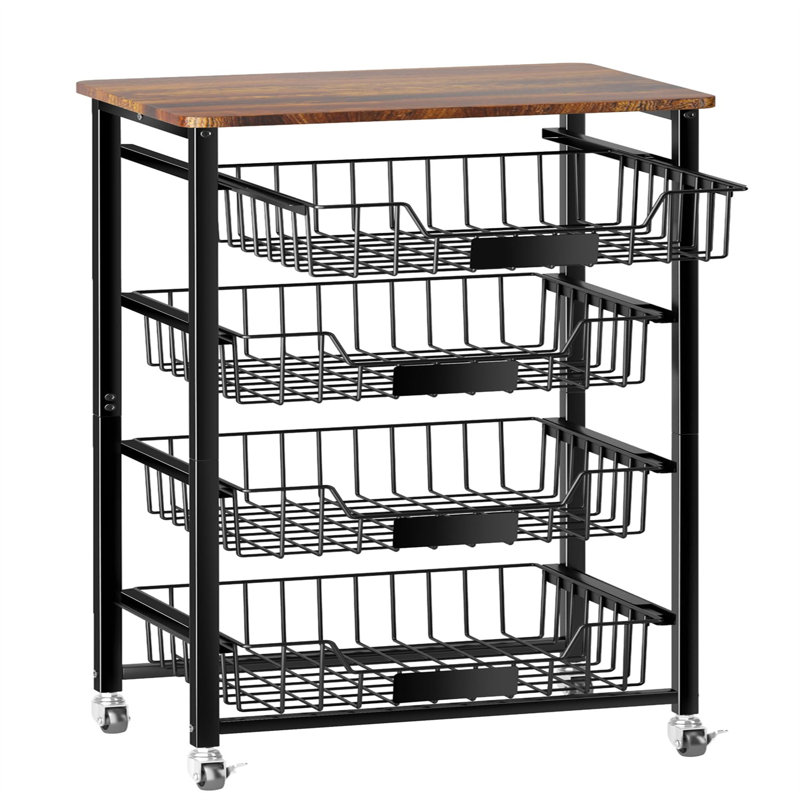 35'' H x 16.5'' W Utility Cart with Wheels