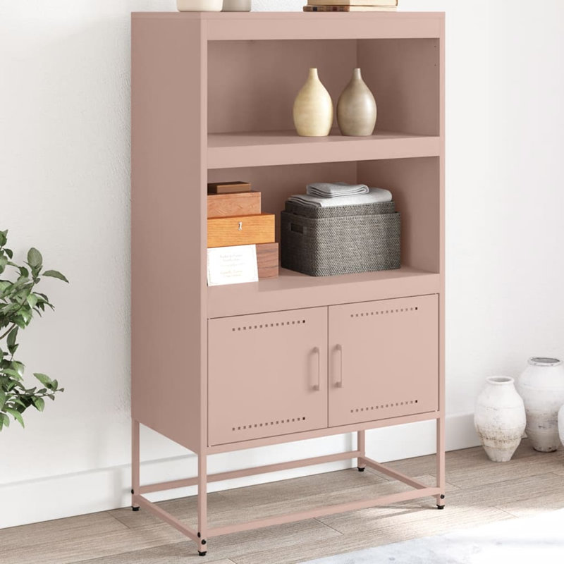 Akaylia 107cm H x 69cm W Bookcase, Mustard yellow